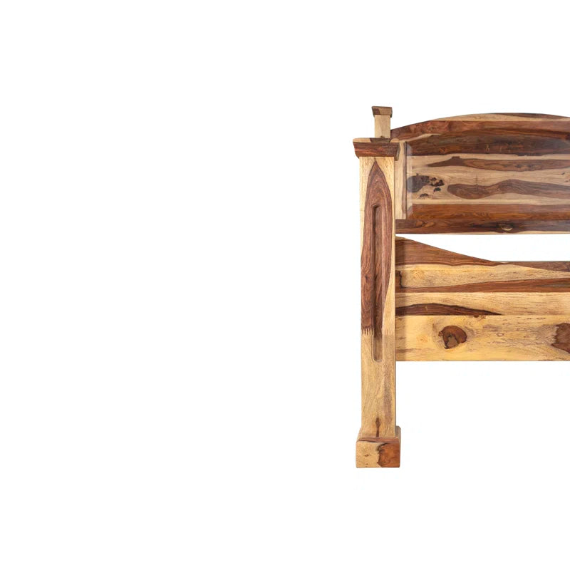 Furnishiaa Solid Sheesham Wood Maharaja Wooden Bed - Furnishiaa -  - 