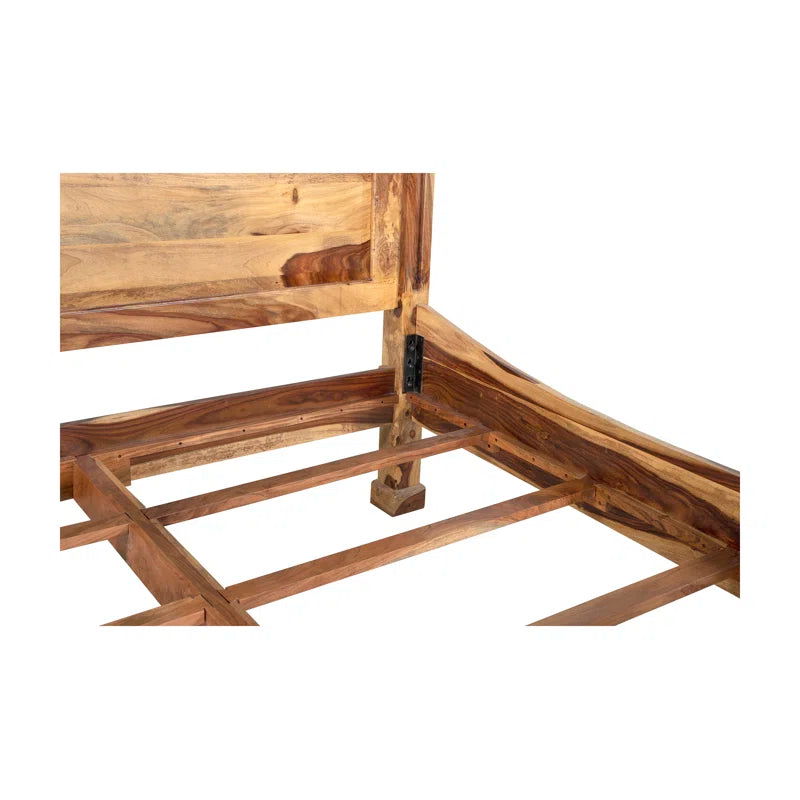 Furnishiaa Solid Sheesham Wood Maharaja Wooden Bed - Furnishiaa -  - 