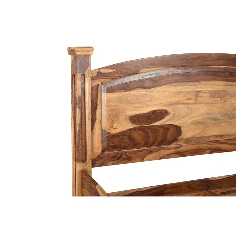 Furnishiaa Solid Sheesham Wood Maharaja Wooden Bed - Furnishiaa -  - 