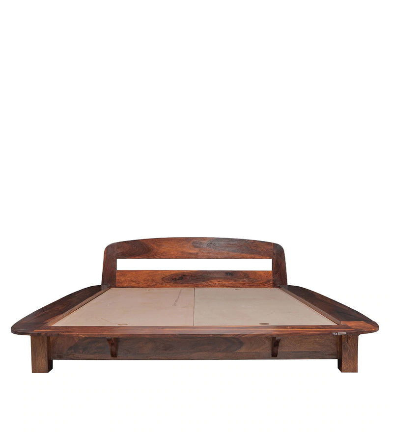 Furnishiaa Solid Sheesham Wood Sleek and Durable Design Low Profile Bed - Furnishiaa -  - 