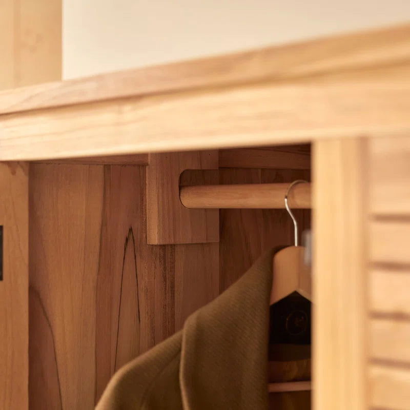 Furnishiaa Solid Teak Wood Wardrobe - Furnishiaa -  - 