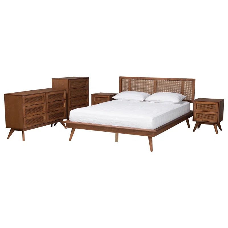 Furnishiaa Solid Wood 6 Piece Bedroom Set - Furnishiaa -  - 