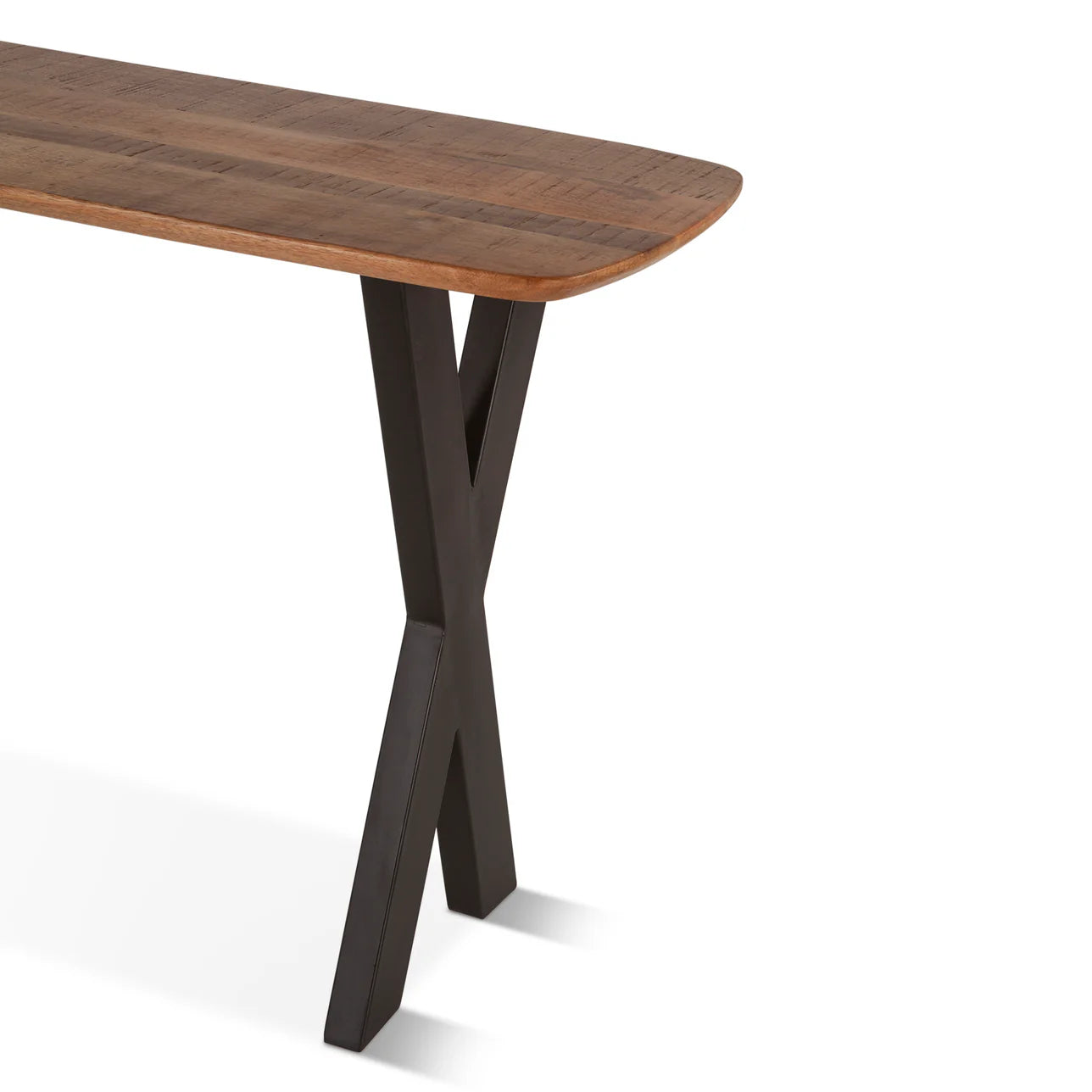 Furnishiaa Solid Wood And Iron Console Table - Furnishiaa -  - 