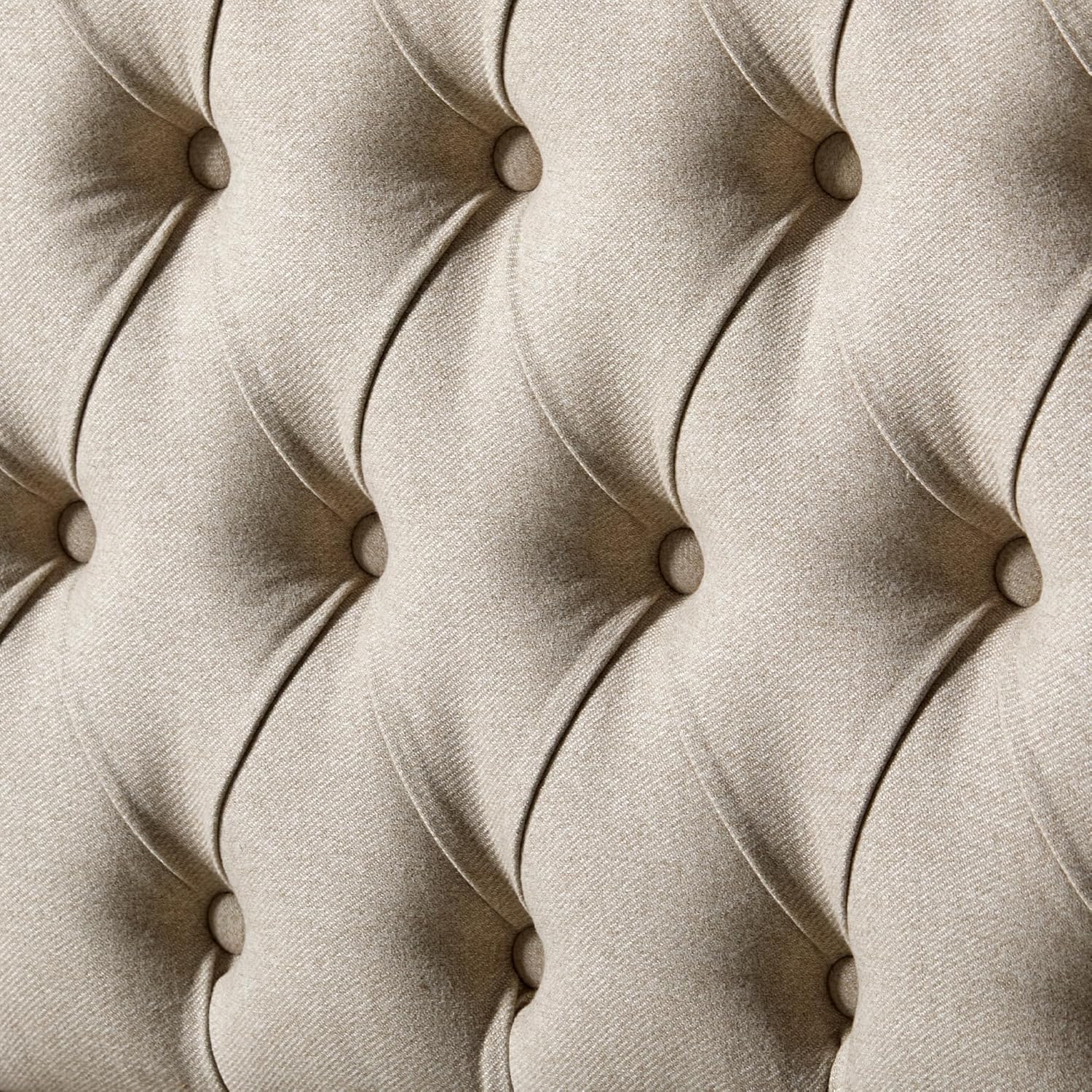 Furnishiaa Solid Wood Bed Frame Upholstered Tufted Headboard Bed - Furnishiaa -  - 