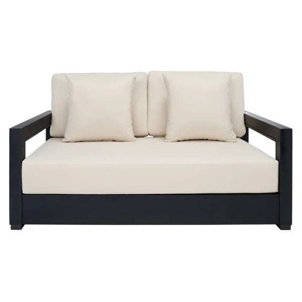 Furnishiaa Solid Wood Black Sofa Set With Coffee Table For Living Room - Furnishiaa -  - 