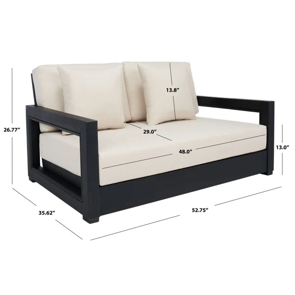 Furnishiaa Solid Wood Black Sofa Set With Coffee Table For Living Room - Furnishiaa -  - 