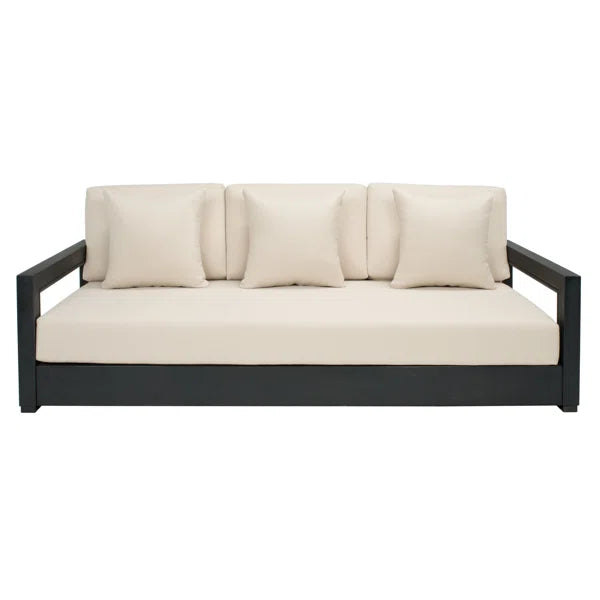 Furnishiaa Solid Wood Black Sofa Set With Coffee Table For Living Room - Furnishiaa -  - 