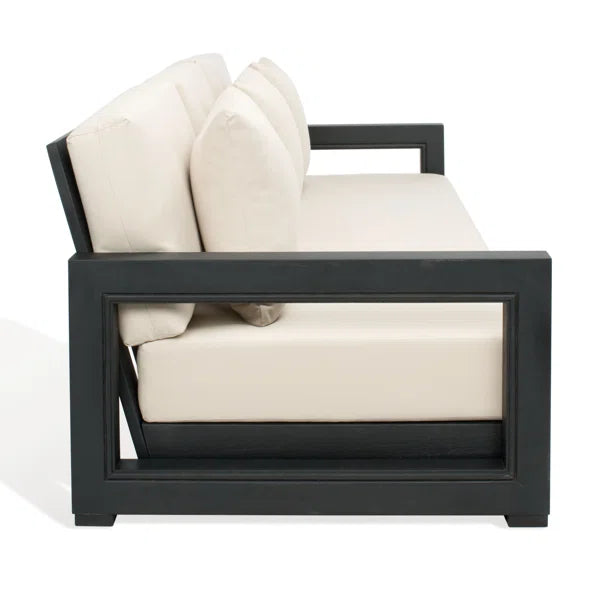 Furnishiaa Solid Wood Black Sofa Set With Coffee Table For Living Room - Furnishiaa -  - 