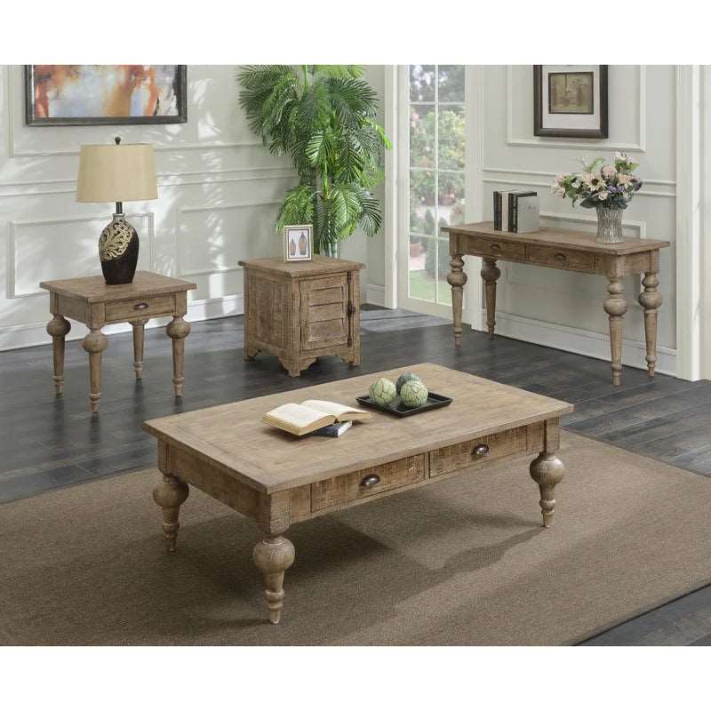 Furnishiaa Solid Wood Distressed Coffee Table - Furnishiaa -  - 