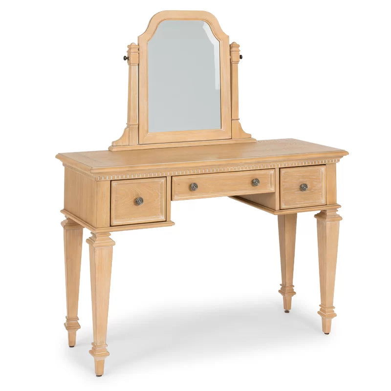 Furnishiaa Solid Wood Distressed Dressing Table - Furnishiaa -  - 