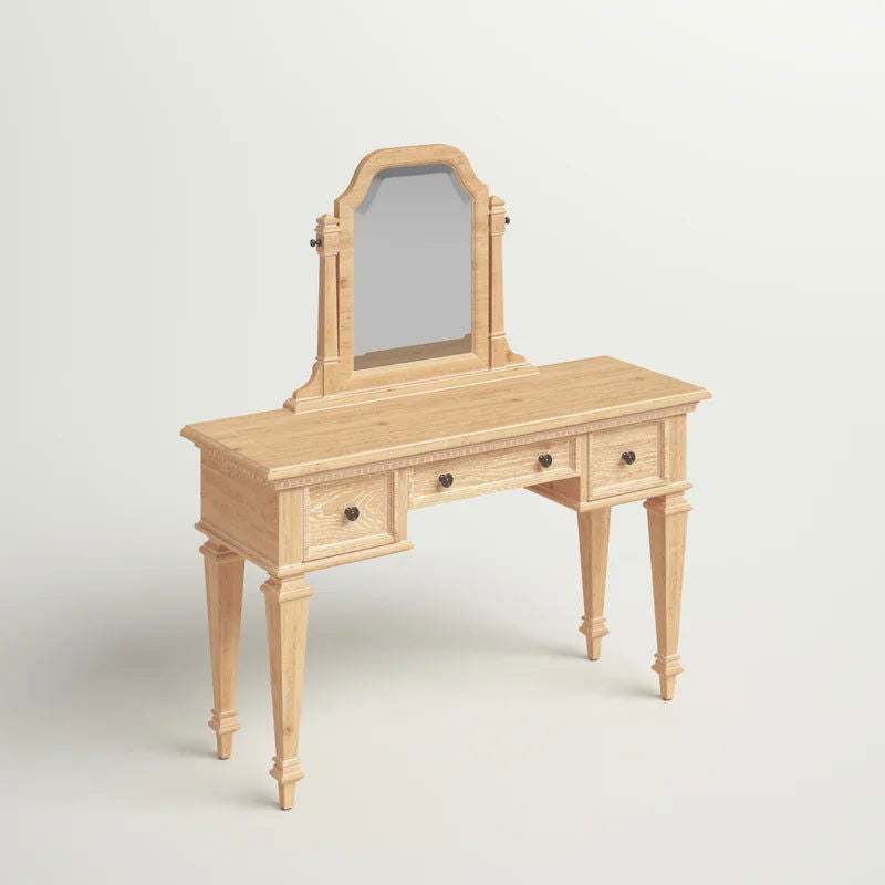 Furnishiaa Solid Wood Distressed Dressing Table - Furnishiaa -  - 