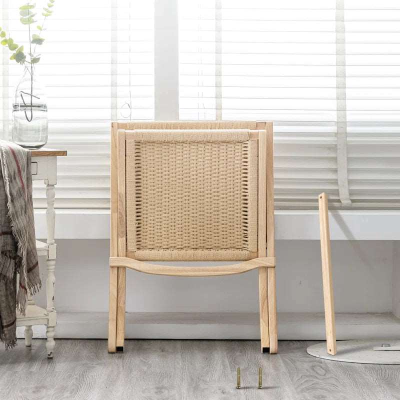 Furnishiaa Solid Wood Folding Chair - Furnishiaa -  - 