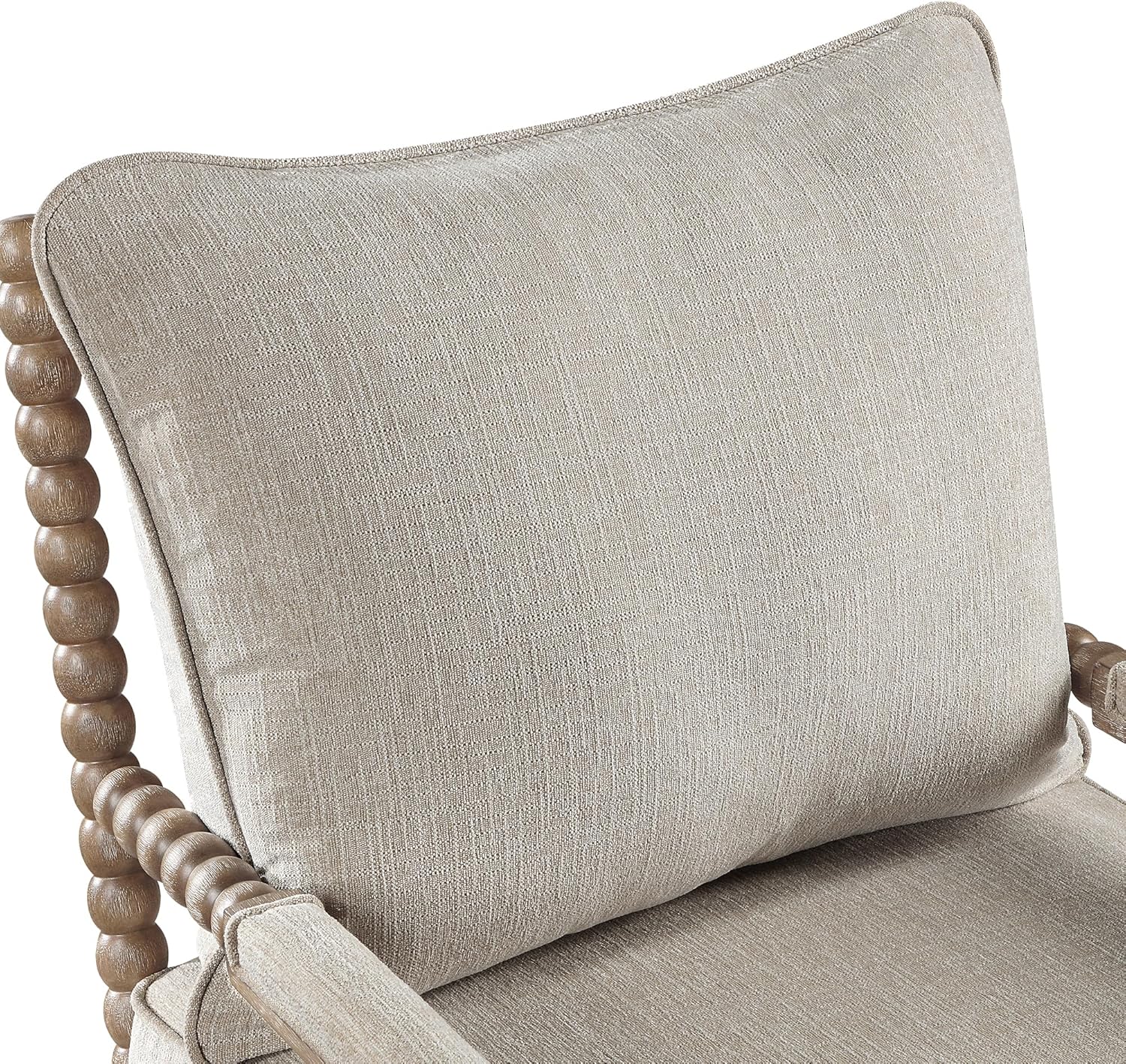 Furnishiaa Solid Wood Frame Linen Fabric Spindle Accent Chair - Furnishiaa -  - 