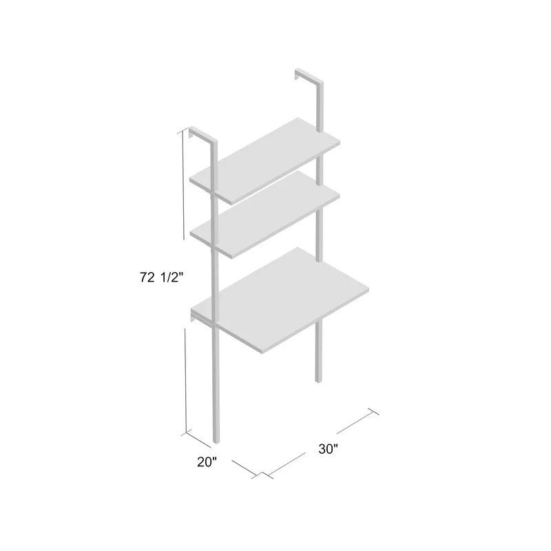 Furnishiaa Solid Wood Ladder Study Table For Home & Office