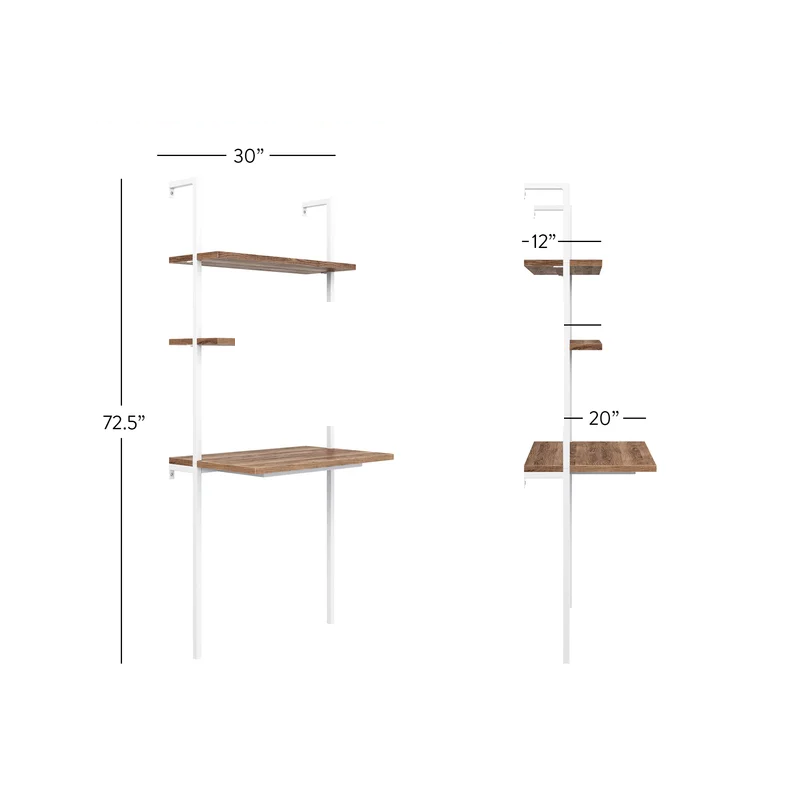 Furnishiaa Solid Wood Ladder Study Table For Home & Office