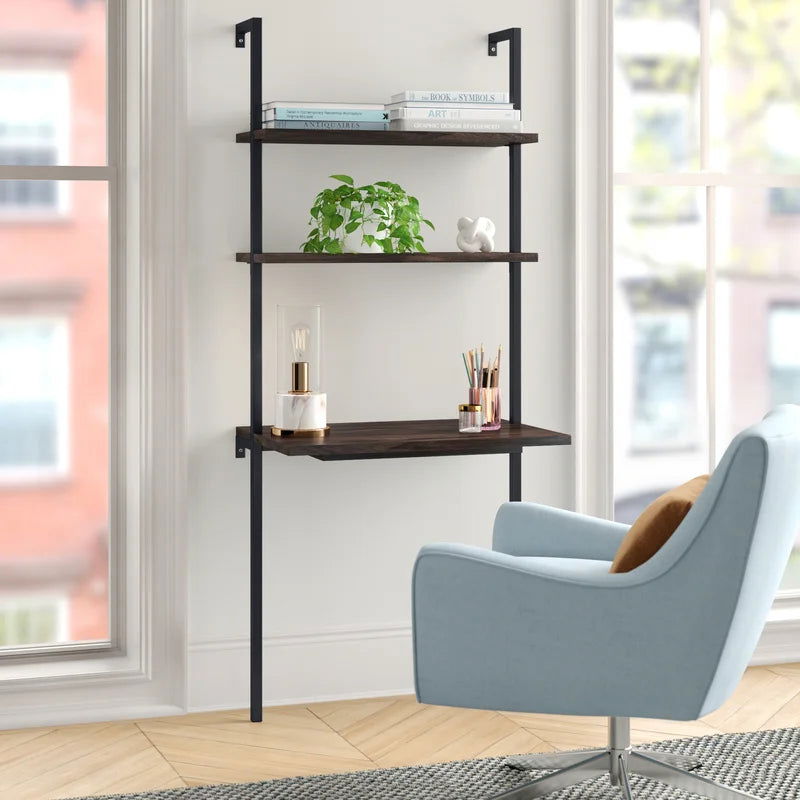 Furnishiaa Solid Wood Ladder Study Table For Home & Office
