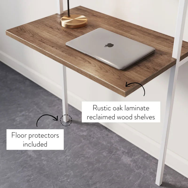 Furnishiaa Solid Wood Ladder Study Table For Home & Office