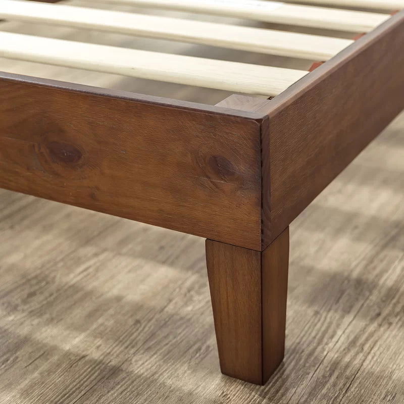 Furnishiaa Solid Wood Low Profile Platform Bed - Furnishiaa -  - 