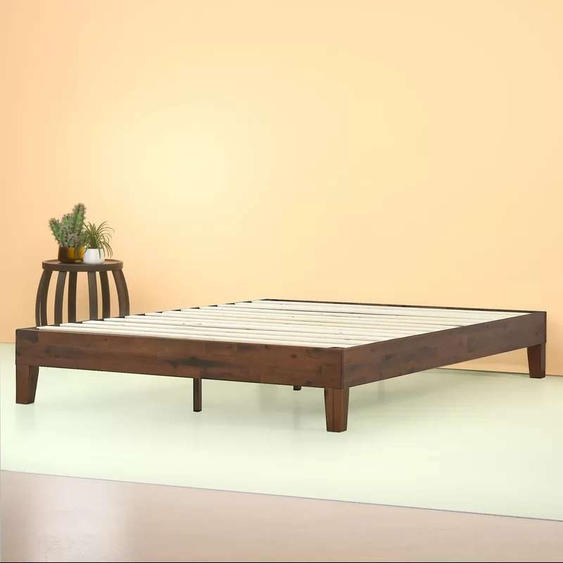 Furnishiaa Solid Wood Low Profile Platform Bed - Furnishiaa -  - 
