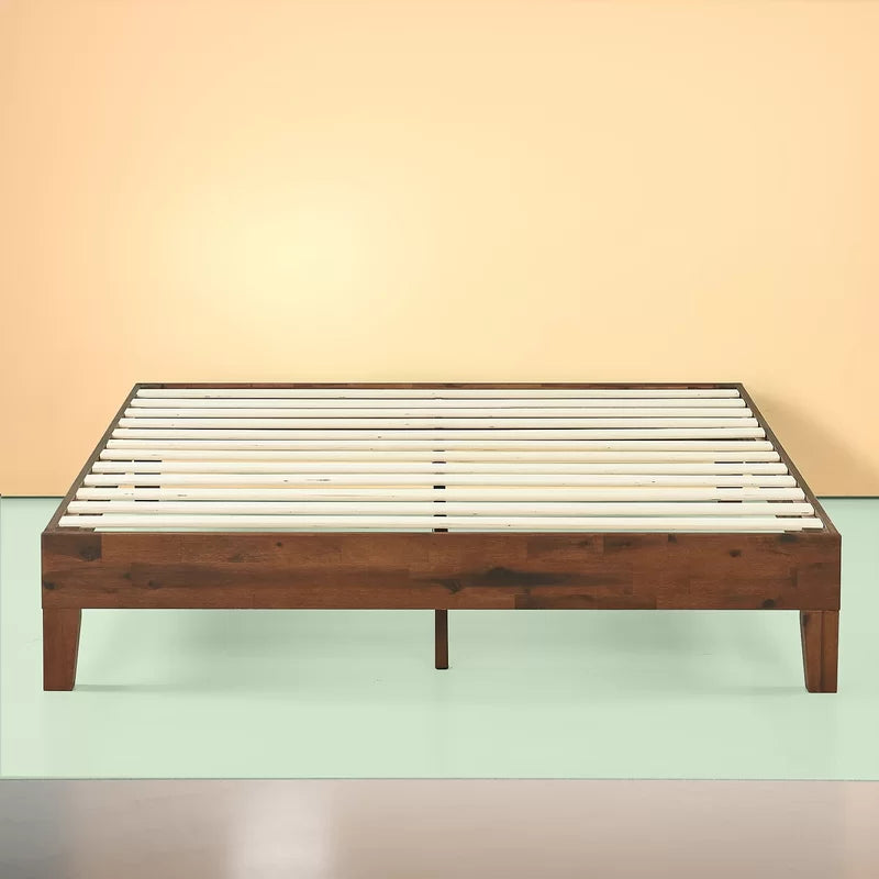 Furnishiaa Solid Wood Low Profile Platform Bed - Furnishiaa -  - 