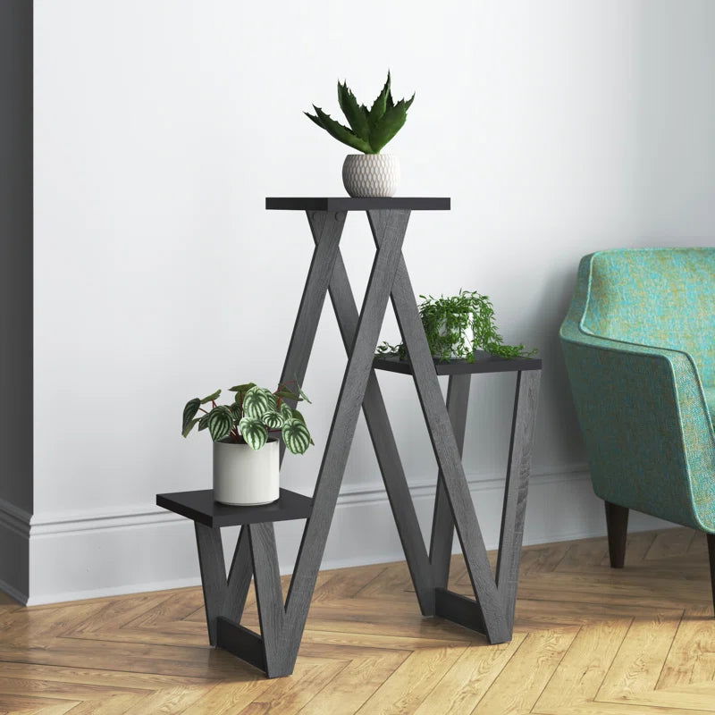 Furnishiaa Solid Wood Multi Tiered Plant Port Stand - Furnishiaa -  - 