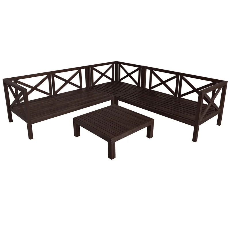 Furnishiaa Solid Wood Sofa Set With Center Table For Living Room - Furnishiaa -  - 