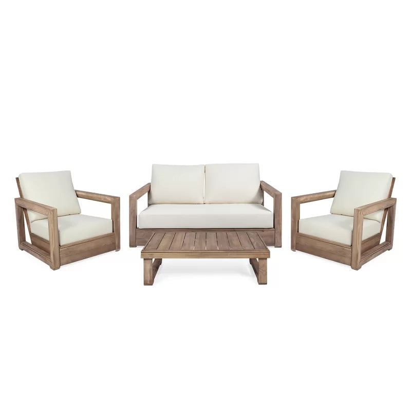Furnishiaa Solid Wood Sofa Set for living room with coffee table - Furnishiaa -  - 