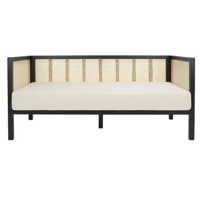 Furnishiaa Solid Wood Three Seater Black Sofa For Living Room - Furnishiaa -  - 