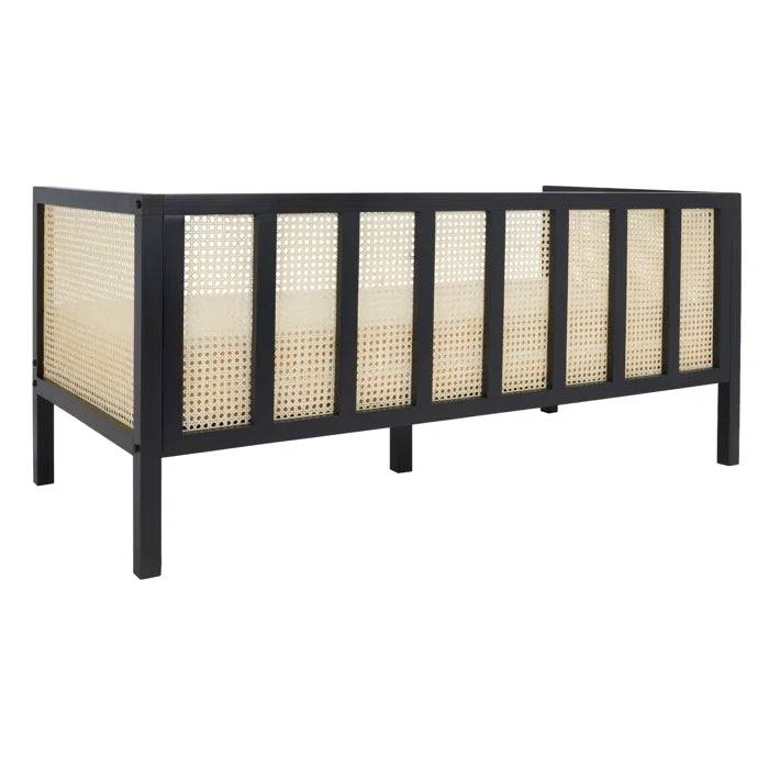 Furnishiaa Solid Wood Three Seater Black Sofa For Living Room - Furnishiaa -  - 