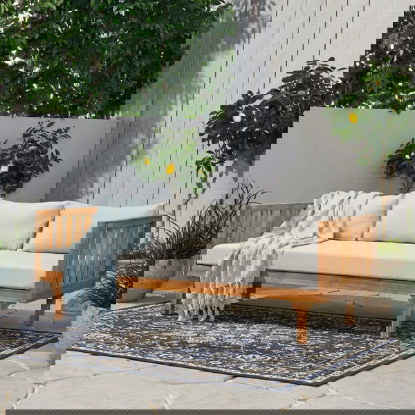 Furnishiaa Solid Wood Three Seater Natural Sofa For Living Room - Furnishiaa -  - 