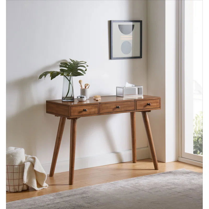 Furnishiaa Solid Wood Vanity Natural Finish - Furnishiaa -  - 