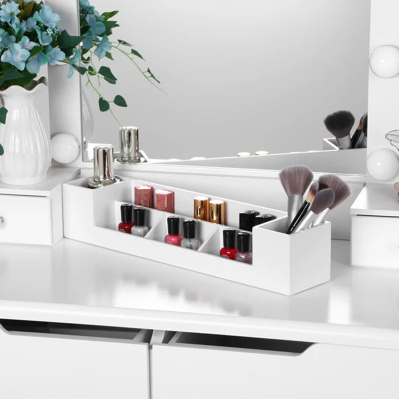 Furnishiaa Solid Wood Vanity With Stool and Mirror - Furnishiaa -  - 