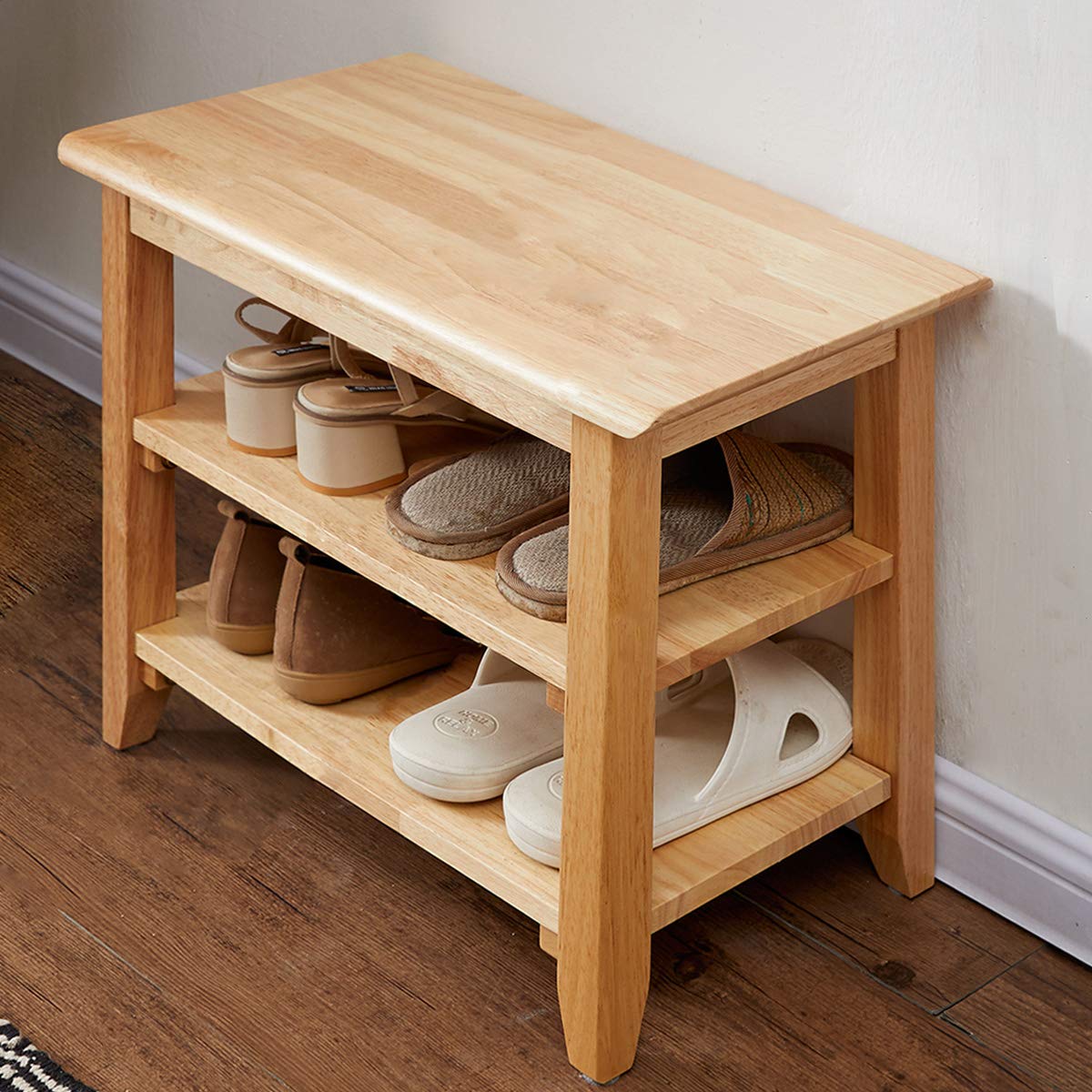 Furnishiaa Storage Bench Wooden Shoe Rack - Furnishiaa -  - 