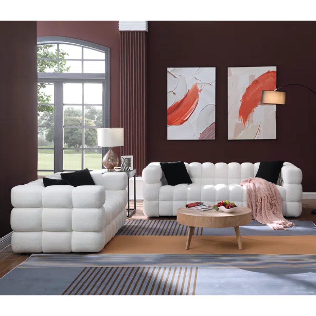 Furnishiaa Teddy Fabric 3+2 Sofa Set - Furnishiaa -  - 