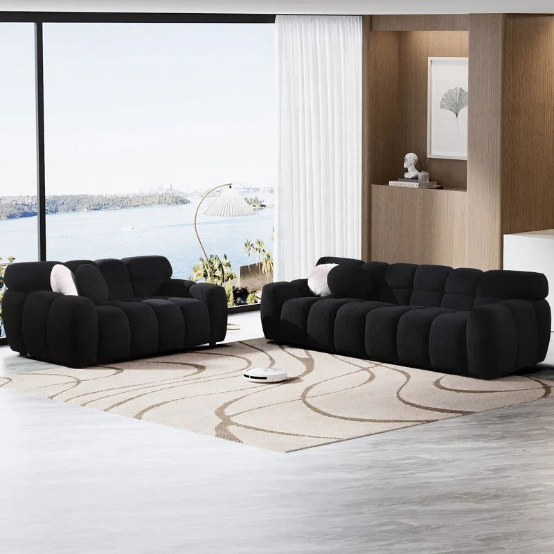 Furnishiaa Teddy Fabric 3+2 Sofa Set For Living Room - Furnishiaa -  - 