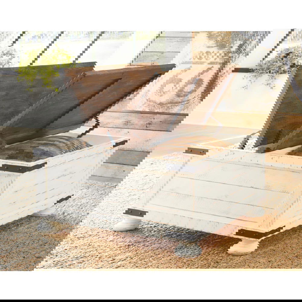 Furnishiaa Traditional Solid Wood Distressed Coffee Table with Storage - Furnishiaa -  - 