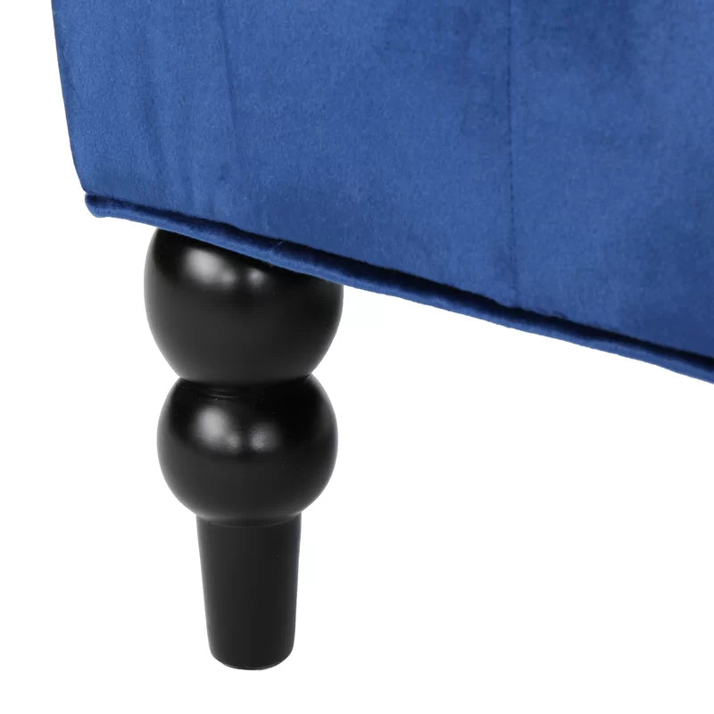 Furnishiaa Velvet Blue Love Seat - Furnishiaa -  - 