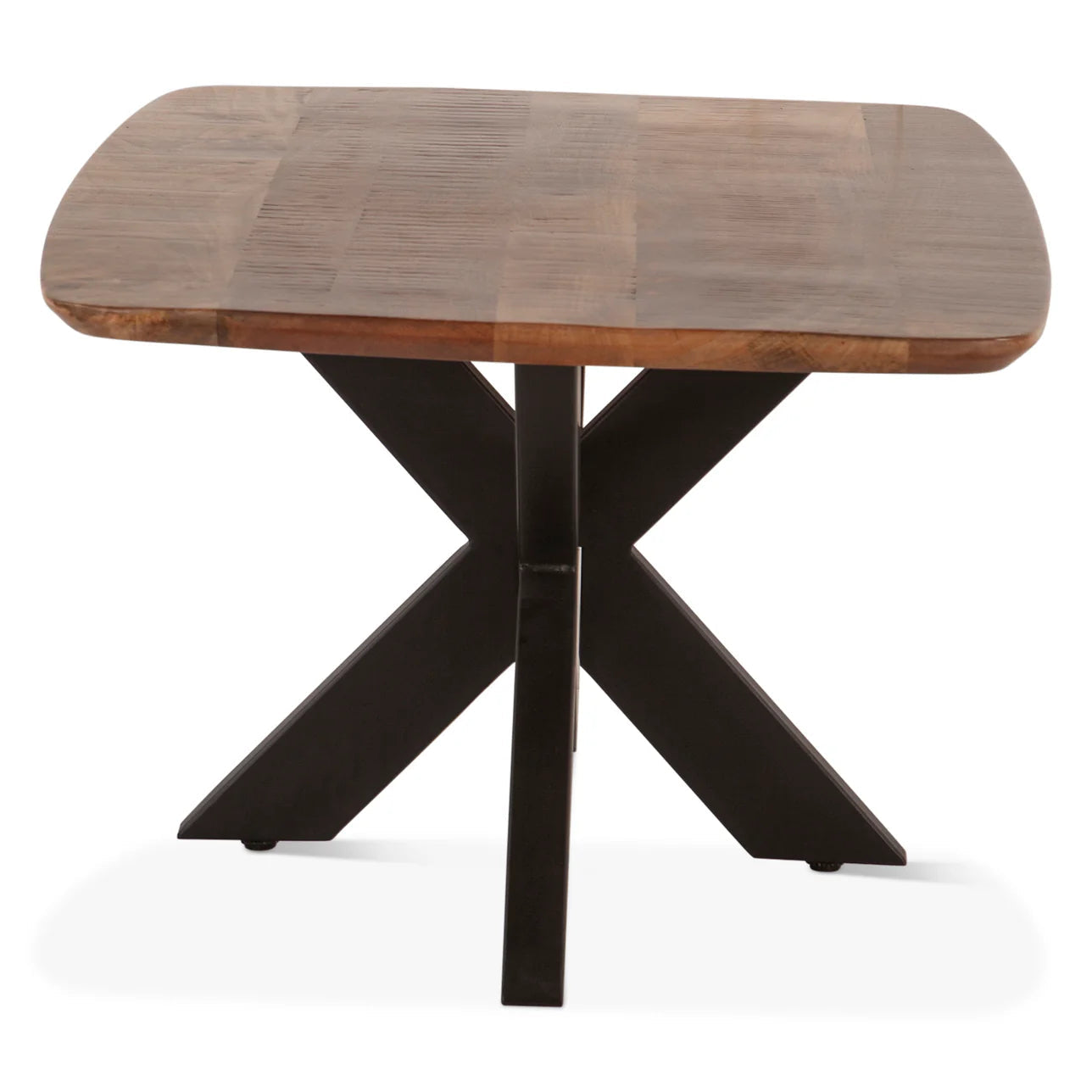 Furnishiaa X Shaped Solid Wood & Iron Coffee Table - Furnishiaa -  - 