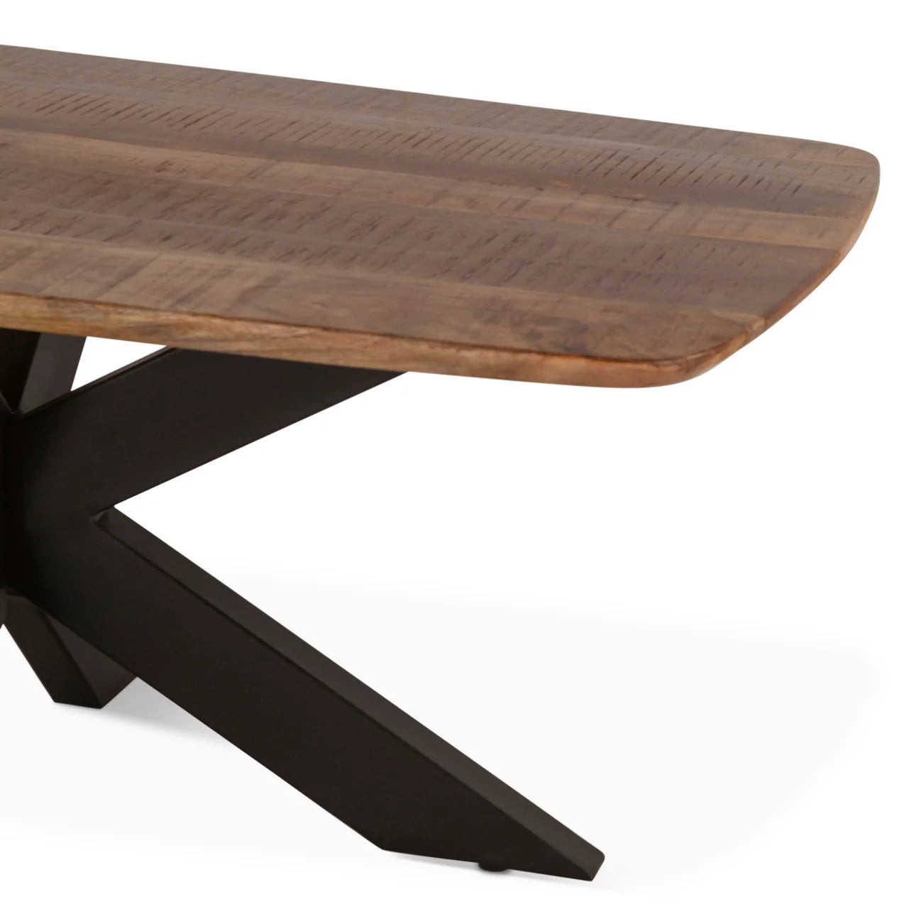 Furnishiaa X Shaped Solid Wood & Iron Coffee Table - Furnishiaa -  - 