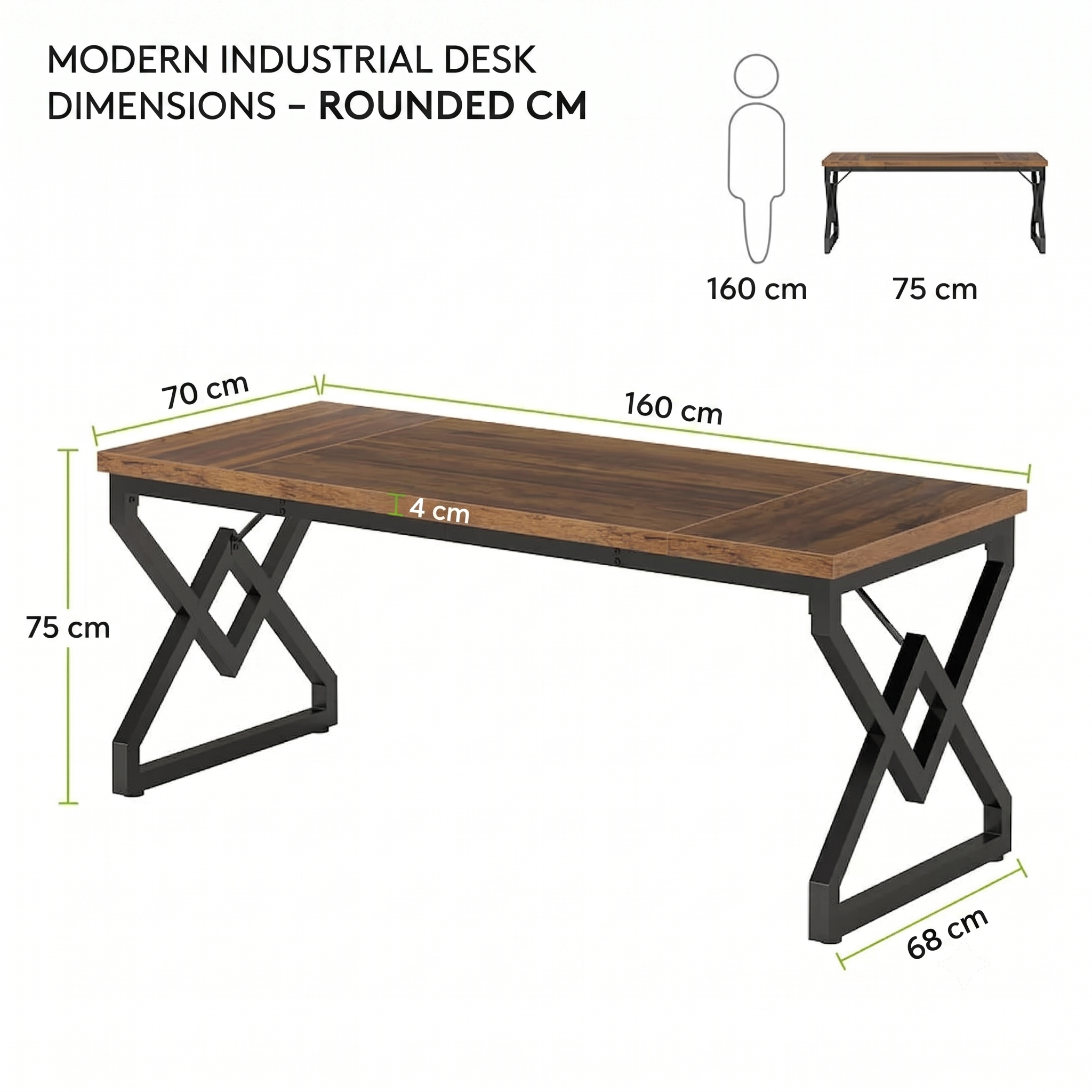 Furnishiaa Sheesham Wood & Metal Frame Study & Computer Table