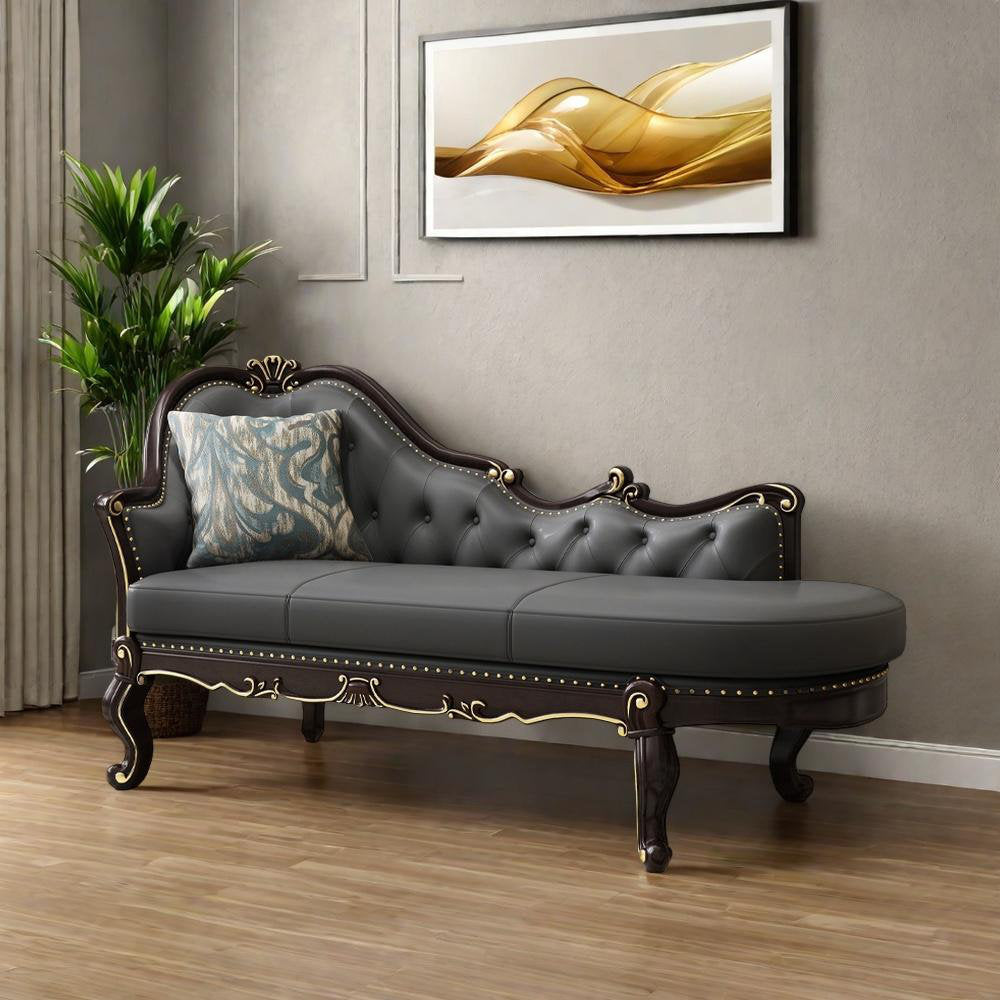 Furnishiaa Elegant Hand-Carved Solid Wood Chair