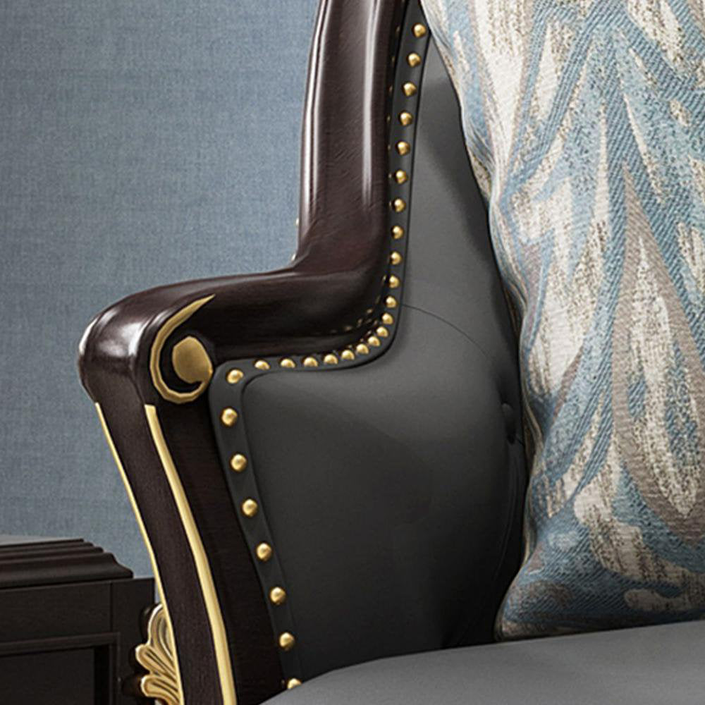 Furnishiaa Elegant Hand-Carved Solid Wood Chair