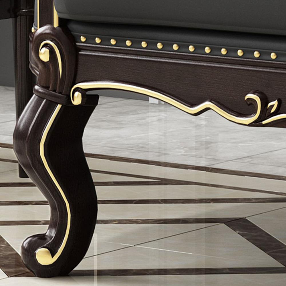 Furnishiaa Elegant Hand-Carved Solid Wood Chair