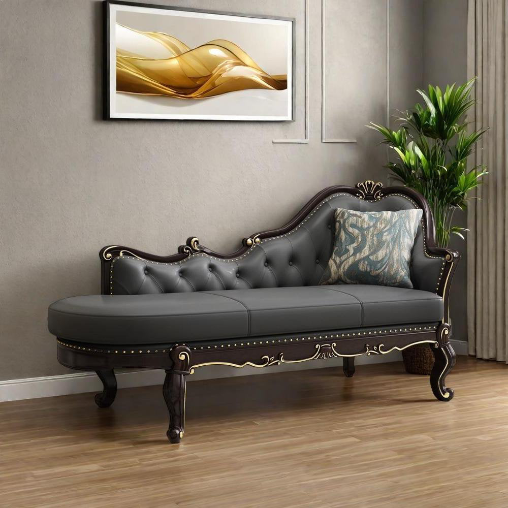 Furnishiaa Elegant Hand-Carved Solid Wood Chair