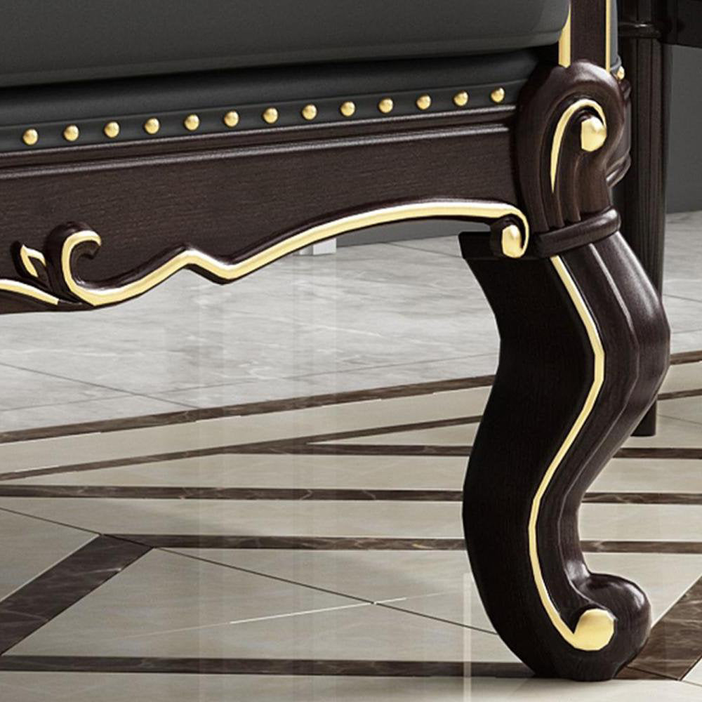 Furnishiaa Elegant Hand-Carved Solid Wood Chair