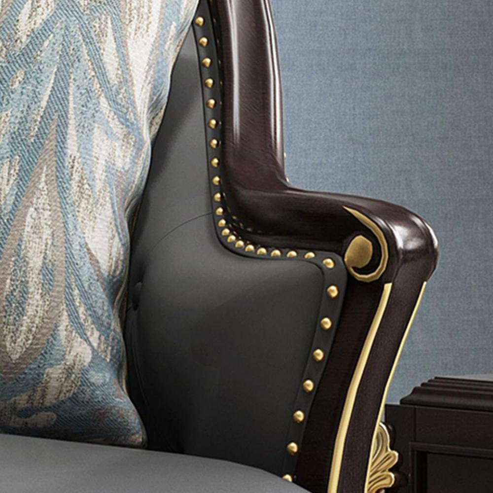 Furnishiaa Elegant Hand-Carved Solid Wood Chair