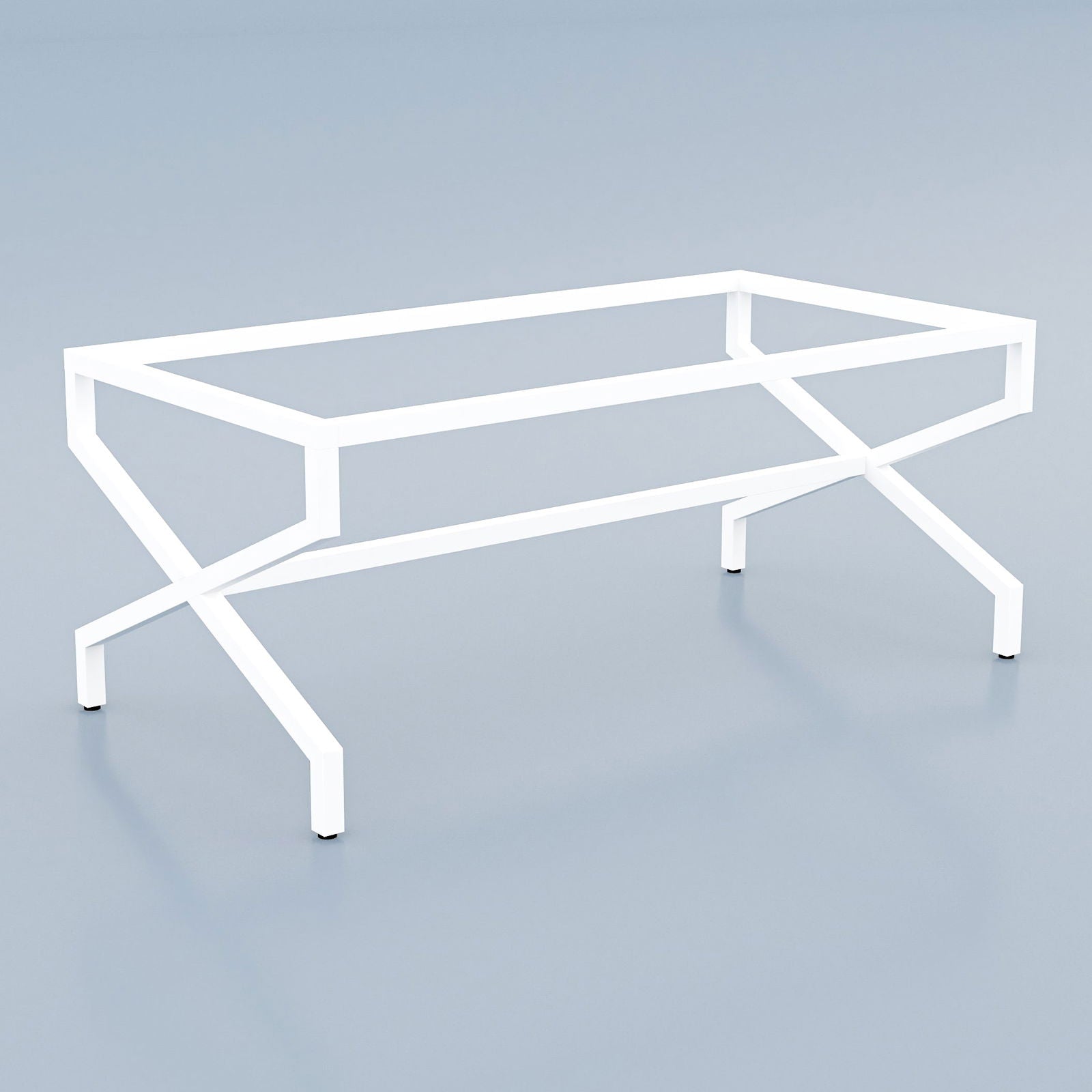 Heavy and Latest Iron Rectanlge Table With Solid Sheesham Wood - Furnishiaa -  - 