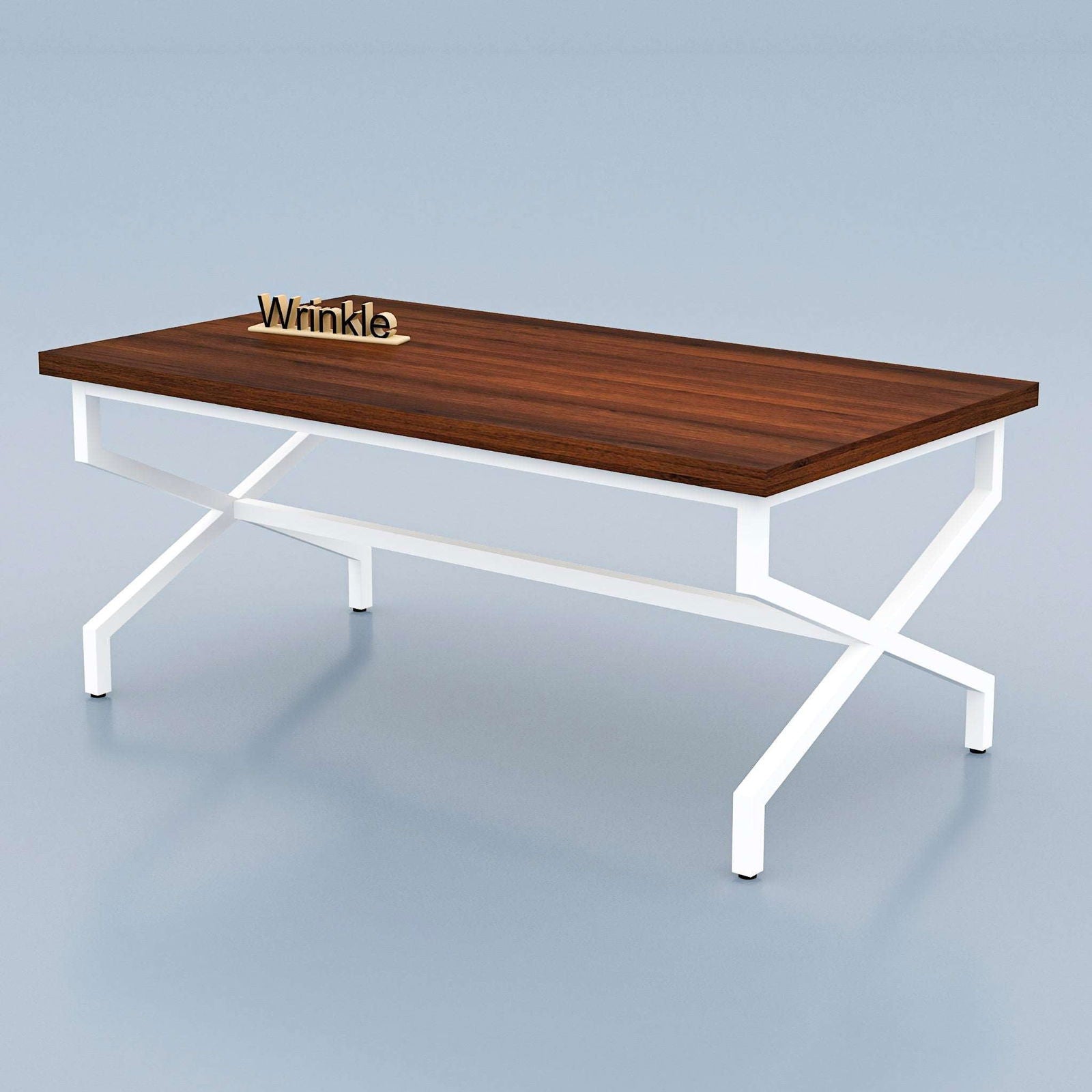 Heavy and Latest Iron Rectanlge Table With Solid Sheesham Wood - Furnishiaa -  - 