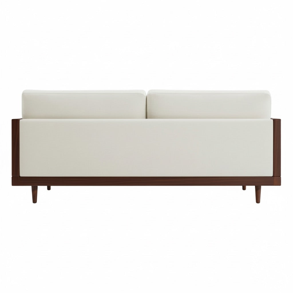 Solid Wood Upholstered Natural Cane Sofa Set