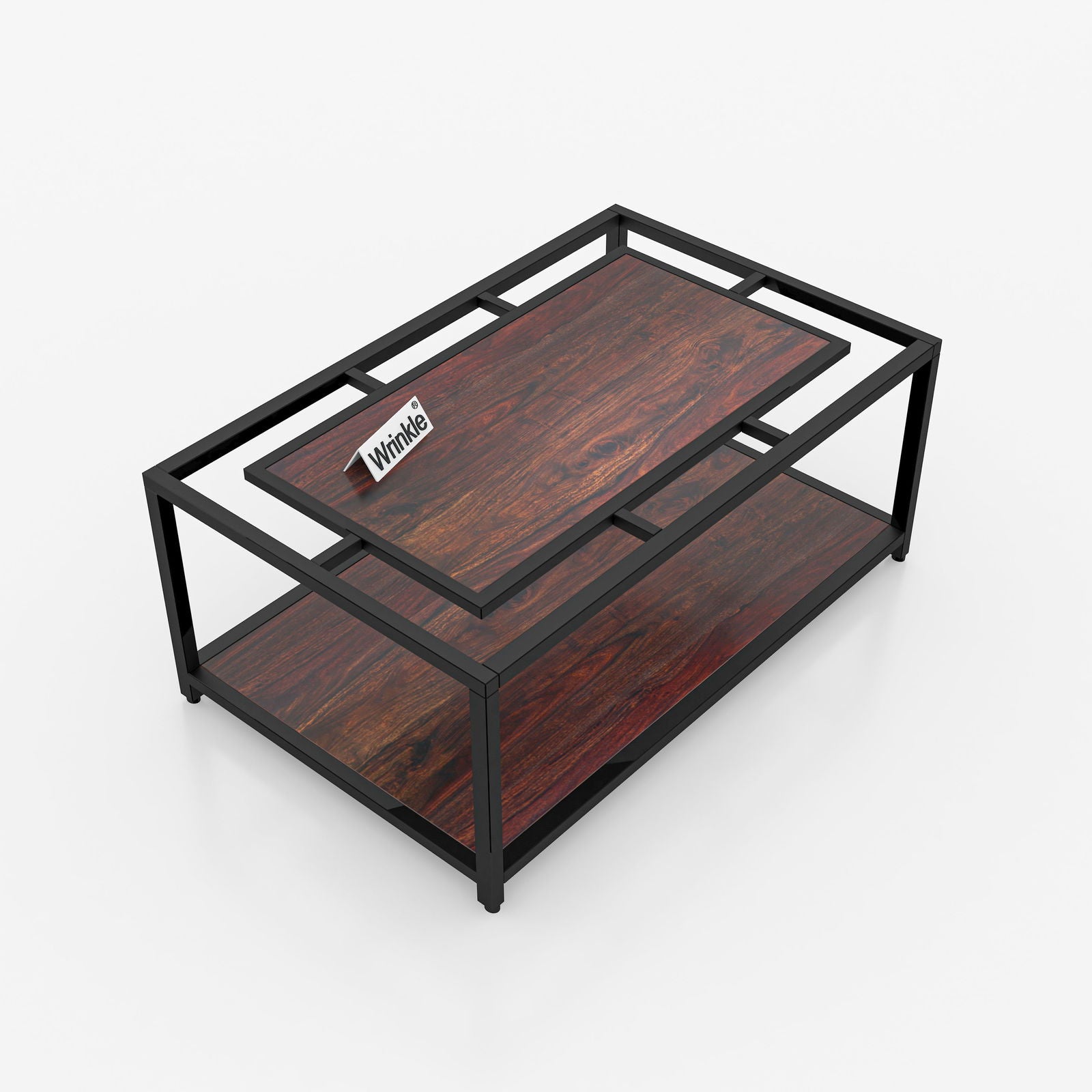 Imperial iron Coffee Table (walnut top in Sheesham Wood ) - Furnishiaa -  - 